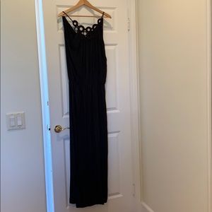 Never worn navy as Ramy Brook maxi dress w/slit-s